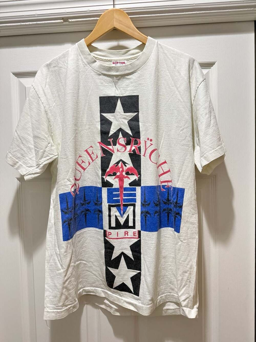 Vintage 1990 Queensryche Empire Tour T-Shirt Size XL